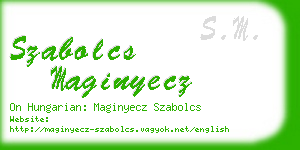 szabolcs maginyecz business card